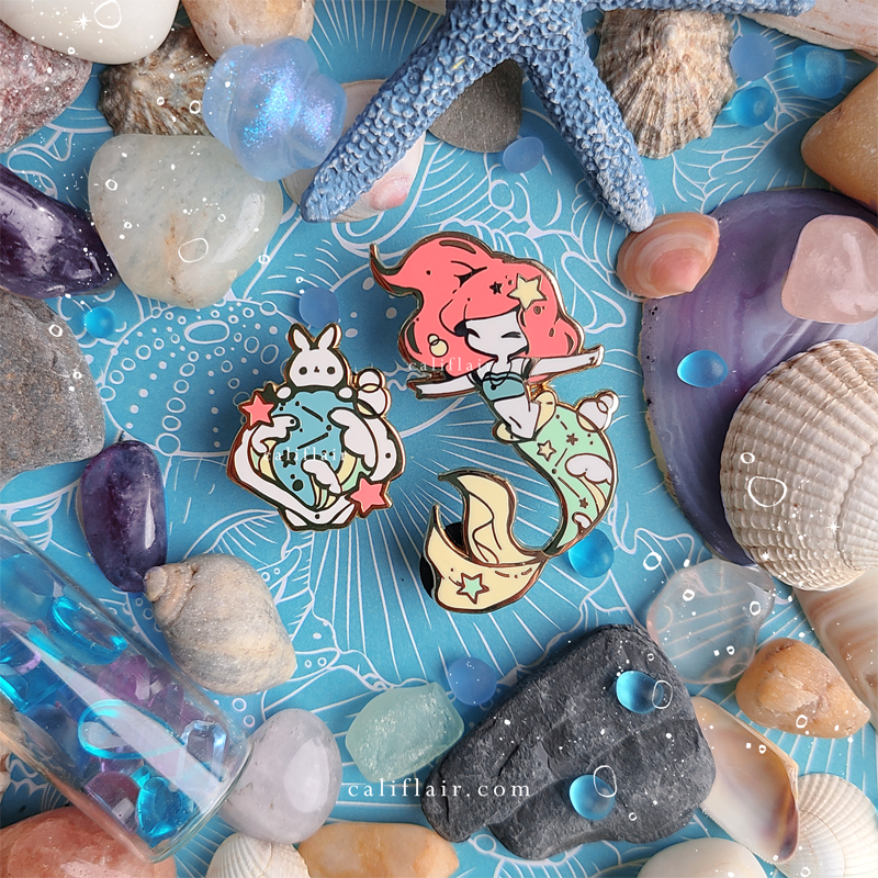 Coral Seafoam Pins