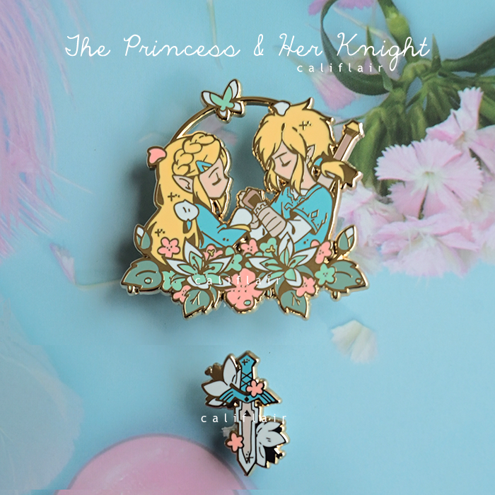 The Princess And Her Knight pins